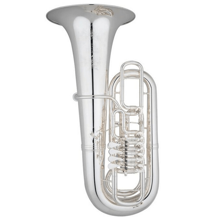 Eastman EBF864S Pro F Tuba, 4/4, 5 Right-hand Rotary Valves, Silver