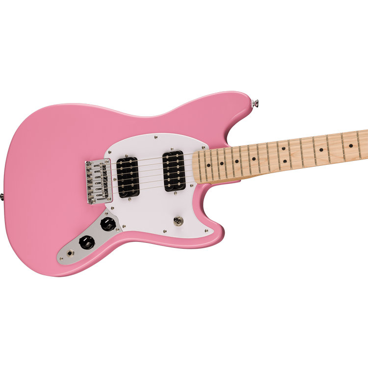 Squier Sonic Mustang HH Flash Pink, Maple Fingerboard, White PG