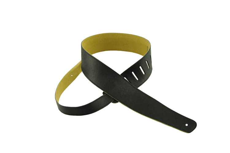 Henry Heller 2.5" Adjustable Luxe Capri Leather Strap Black