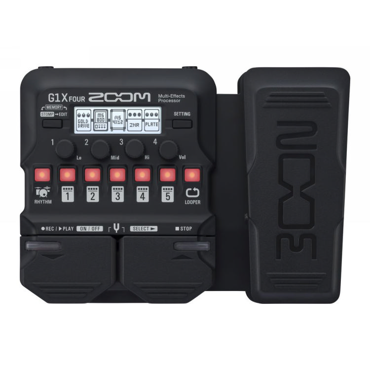 Zoom G1X Four Multi-Effects Processor for Guitar with Expression Pedal (with AA batteries)