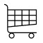 black and white shopping cart