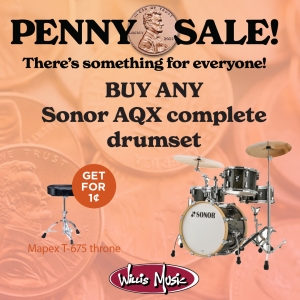 sonor drumset, get throne for penny deal