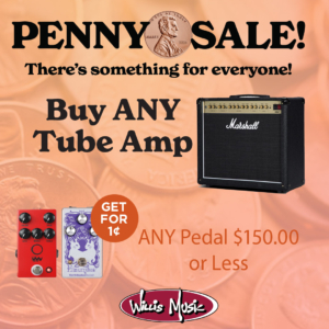 buy any tube amp, get any pedal 150 or less
