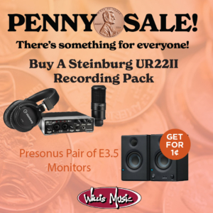 buy steinberg ur2211 recording pack, get presonus e3.5